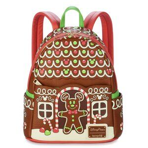 Disney Parks Mickey Mouse Gingerbread Loungefly Mini Backpack – Disney Eats NWT